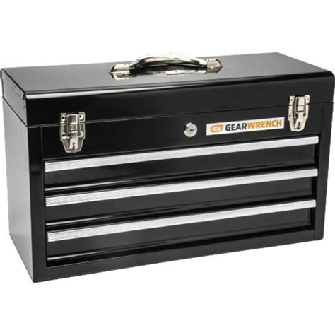 gearwrench 83151 3 drawer black steel tool box|20 inch 3 drawer toolbox.